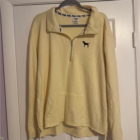PINK Victoria's Secret Sweaters - LOWEST PRICE - PINK Light Yellow Quarter Zip